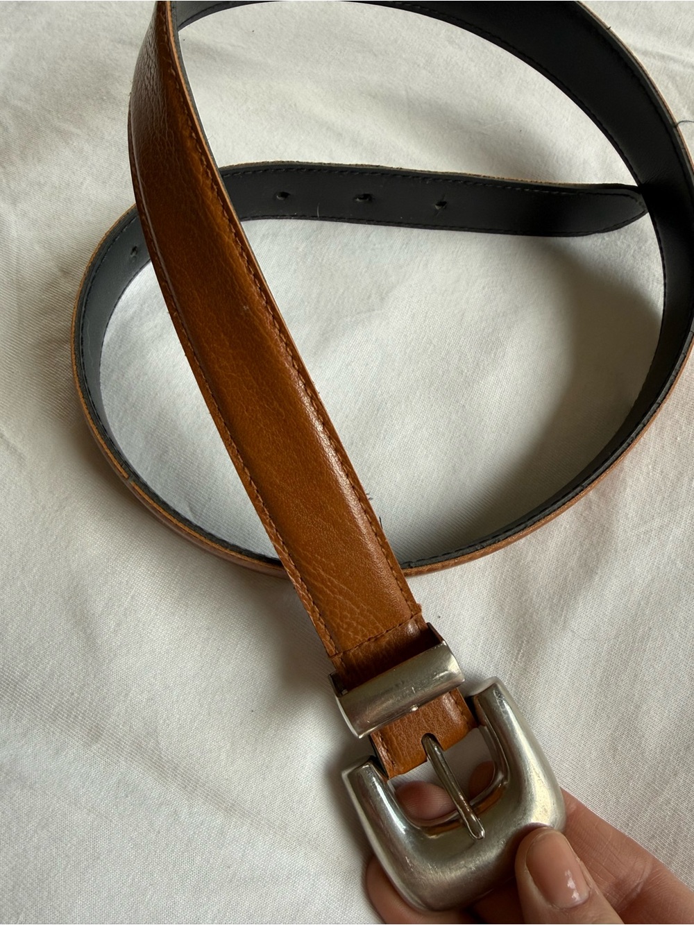 Leather Womens Belt in Brown